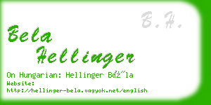 bela hellinger business card
